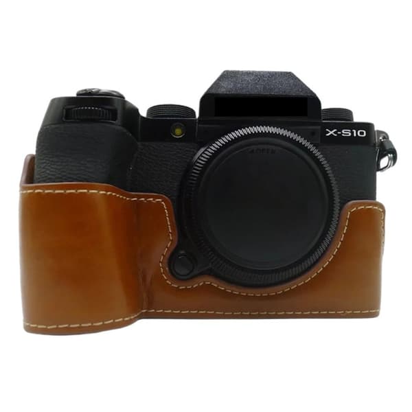 Fujifilm X-S10 læder cover til halv krop - Brun Brown