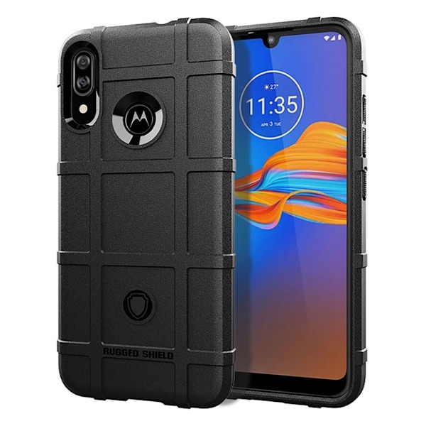 Rugged Shield Motorola Moto E6 Plus deksel - Svart Black