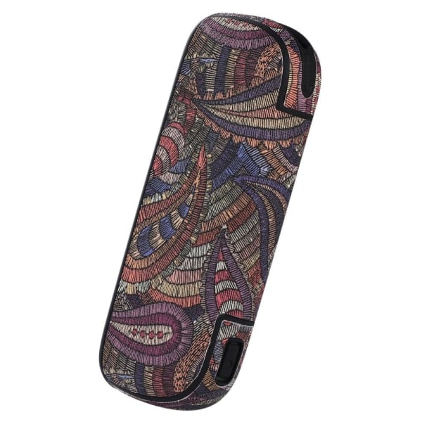 IQOS ILUMA tyylikäs kuviollinen nahkaverhoilu - Violetti / Paisley Multicolor