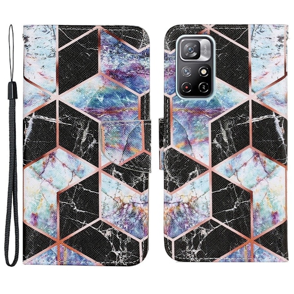 Wonderland Xiaomi Redmi Note 11T 5G / Note 11s 5g Flip Etui - Hvid og Sort Multicolor