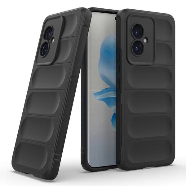 Blødt grebsformet Honor 100 cover - Mørkegrå Silver grey