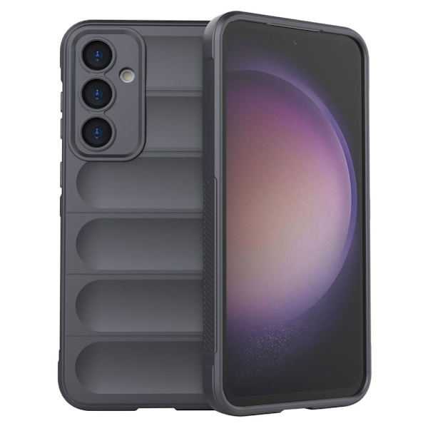 Blødt grebsformet cover til Samsung Galaxy S23 FE - Sølv/Grå Silver grey