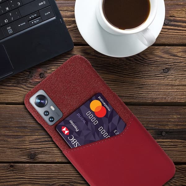 Bofink Xiaomi 12 / 12x Kredittkort Deksel - Rød Red