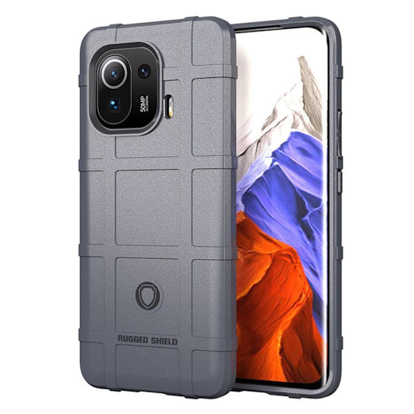 Rugged Shield Xiaomi Mi 11 Pro kotelot - Harmaa Silver grey