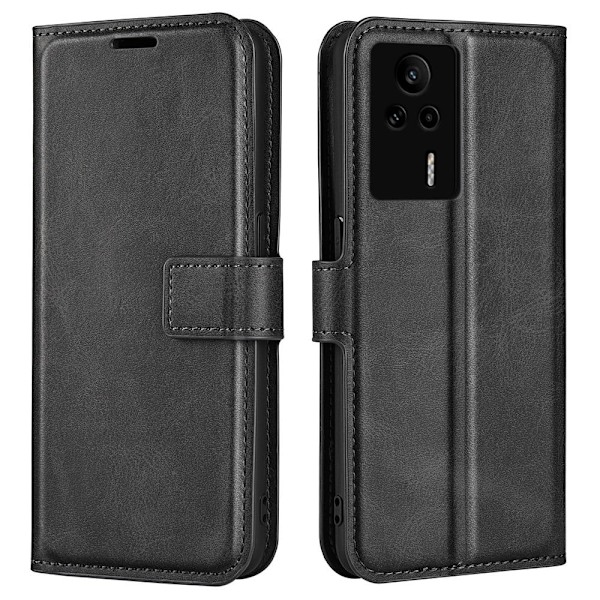 Læderetui med Pung til Xiaomi Redmi K60E - Sort Black