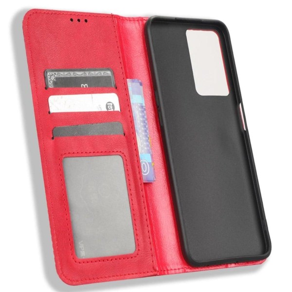 Bofink Vintage läder Oppo A57 (2022) fodral - Röd Röd