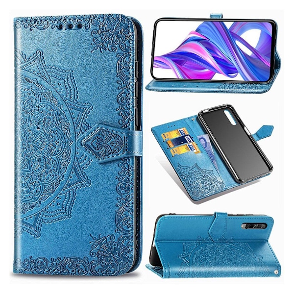Mandala Honor 9X Pro Flip case - Blå Blue