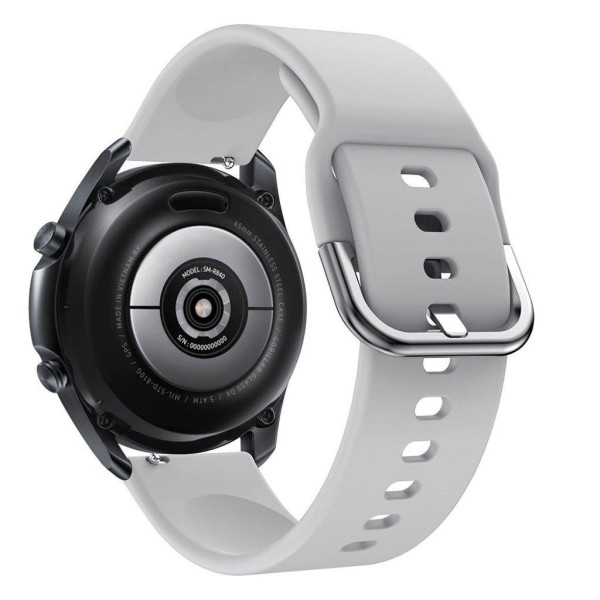 Samsung Galaxy Watch 3 (45mm) simple silikon klockarmband - grå Silvergrå
