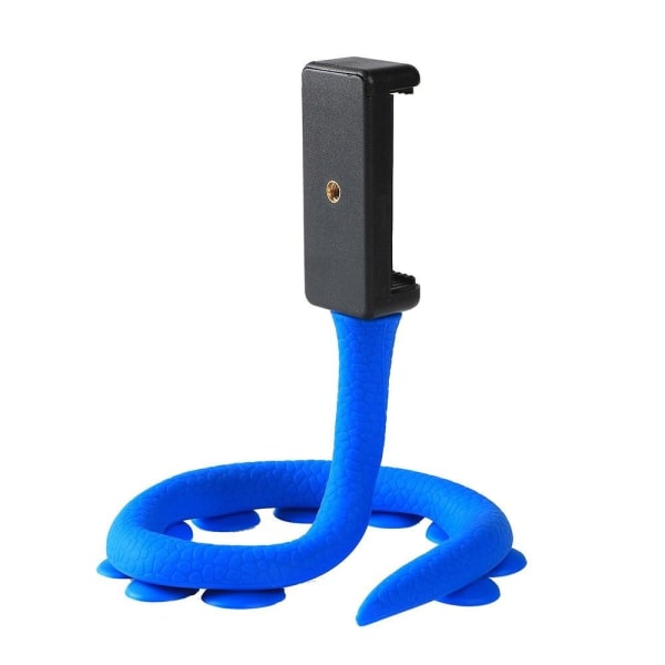 Universal cute snake style flexible desktop phone holder - Blue Blue