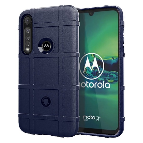 Rugged Shield kuoret - Motorola Moto G8 Plus - Sininen Blue
