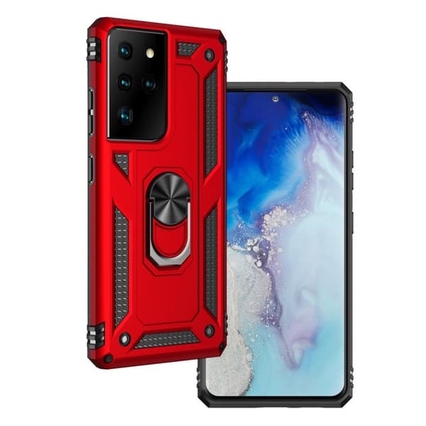 Bofink Combat Samsung Galaxy S21 Ultra 5G kotelot - Punainen Red