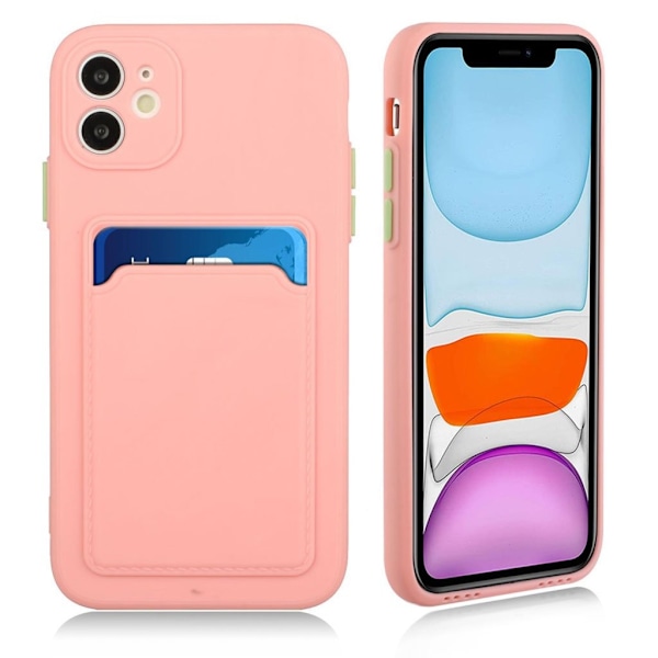 Kortholdercover til iPhone 12 Mini - Pink Pink