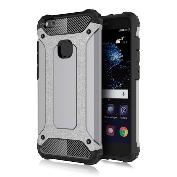 Huawei P10 Lite armor hybridskal - Grå Silvergrå