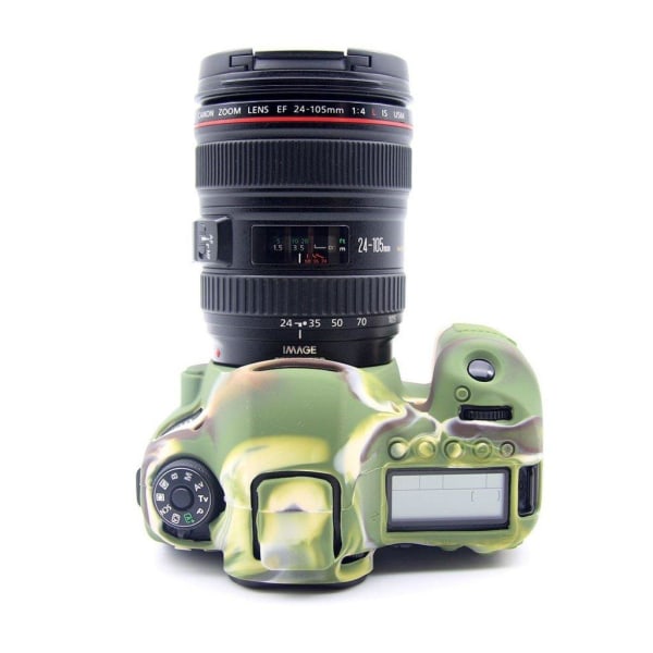 Canon EOS 6D beskyttelsesetui i blødt silikone - Kamuflage Green