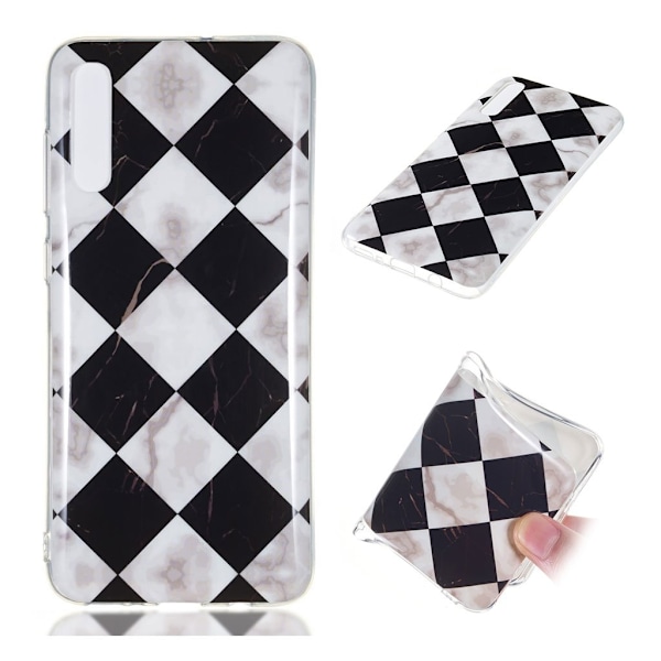 Marble design Samsung Galaxy A70 kotelot - Tyyli G Multicolor