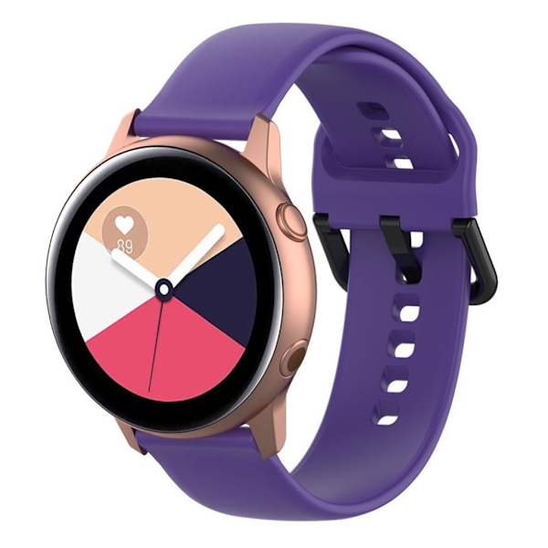 Samsung Galaxy Watch Active slidstærk silikoneurrem - lilla Purple