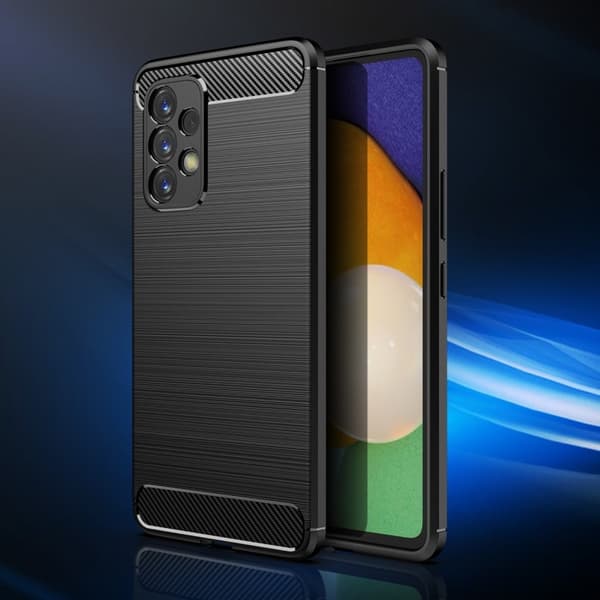 Carbon Flex Suojakotelo Samsung Galaxy A53 5G - Musta Black