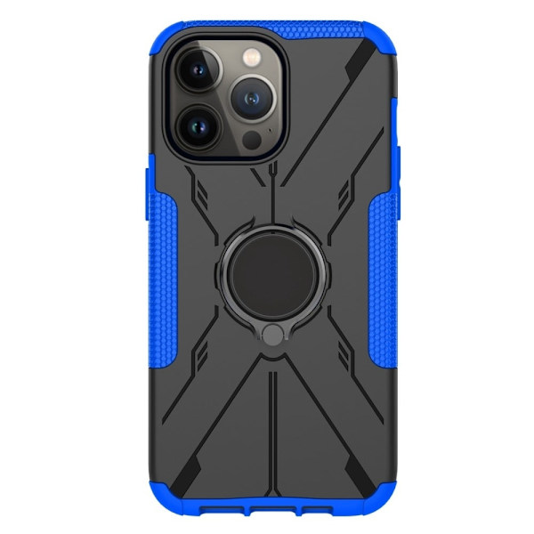 Kickstand-deksel med magnetisk ark for iPhone 14 Pro Max - Blå Blue