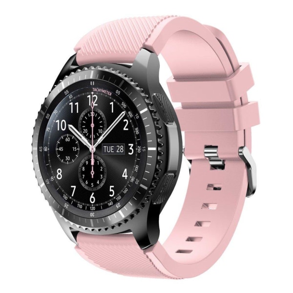 Samsung Gear S3 Trendikäs Joustava Silikoni Kellon Ranneke - Pinkki Pink