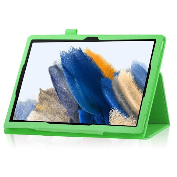 Foldbart etui med Lichi-tekstur til Samsung Galaxy Tab A8 10.5 (2021) - Grøn Green