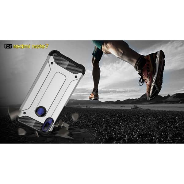 Armour Guard Xiaomi Redmi Note 7 / Xiaomi Redmi Note 7S / Xiaomi Redmi Note 7 Pro skal - Silver/Grå Silvergrå