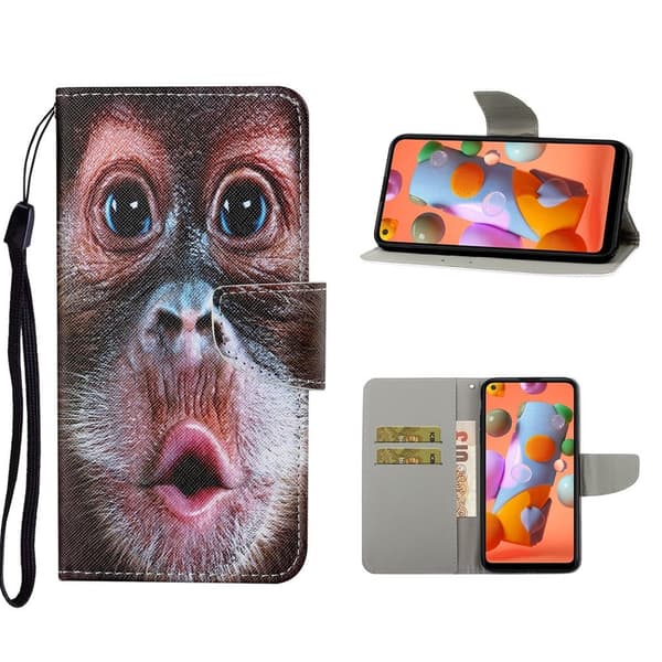 Wonderland Samsung Galaxy A21s Flippetui - Orangutan Brown