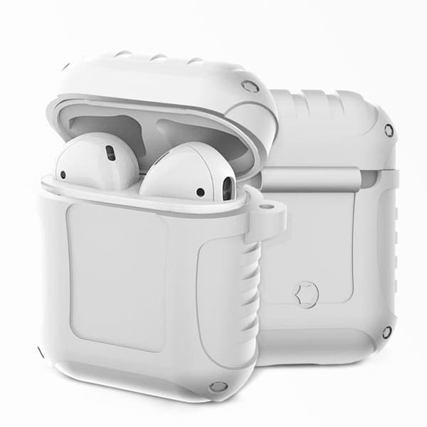 Airpods støtsikker silikonetui - Hvit White