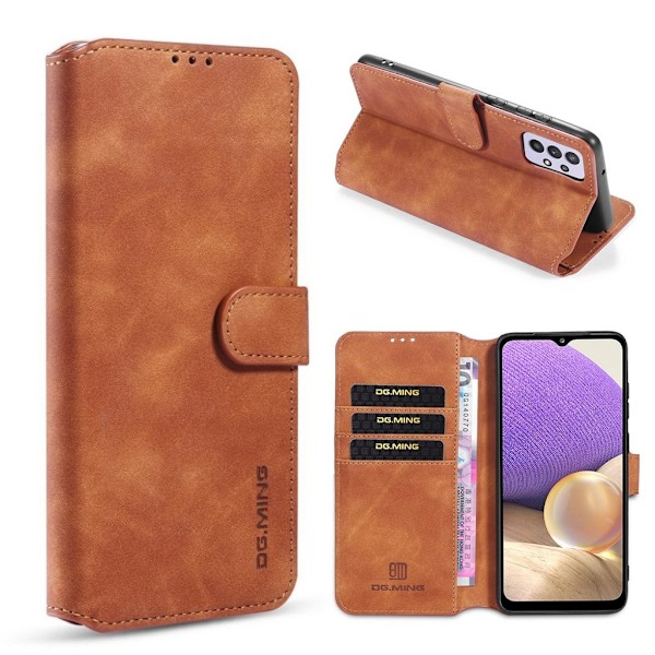 DG.MING Samsung Galaxy A32 5G retro etui - Brun Brown