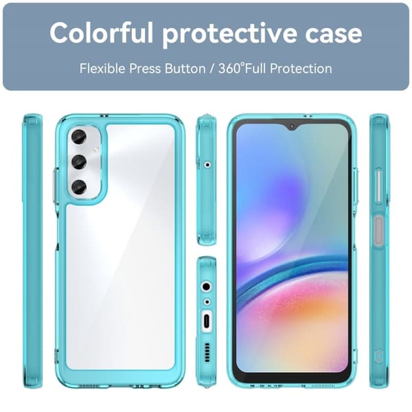 Samsung Galaxy A05s smart telefonskal i akryl - Transparent Blå Blå