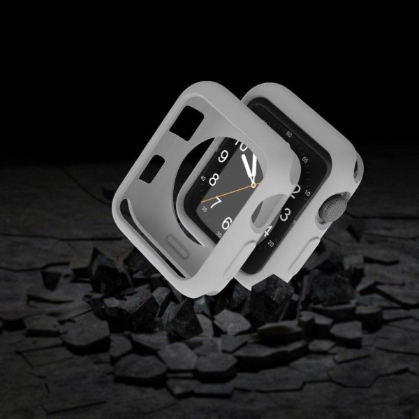 Apple Watch Series 3/2/1 38mm holdbart etui - Lysegrå Silver grey
