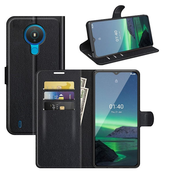 Classic Nokia 1.4 Flip Etui - Sort Black