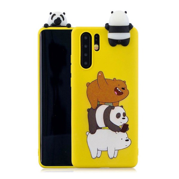 Huawei P30 Pro 3D pattern case - Panda and Bear Multicolor