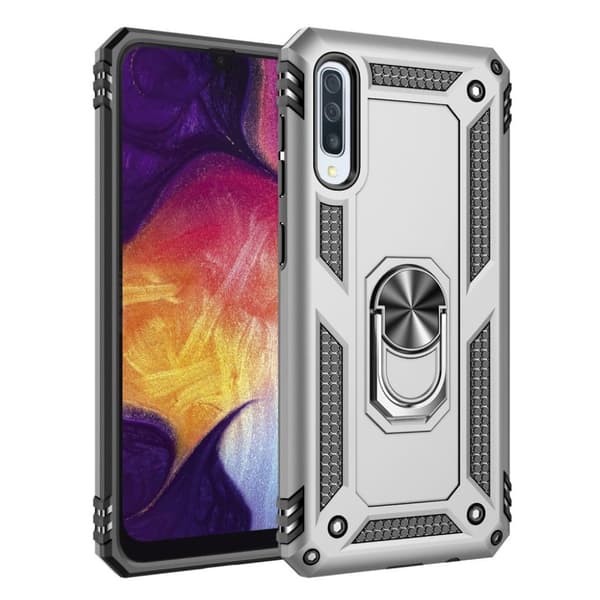 Bofink Combat Samsung Galaxy A50 deksel - Sølv Silver grey