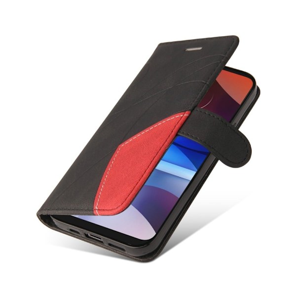 Tekstureret Læder Etui med Strop TilMotorola Moto E7i Power / E7 Power - Sort Black