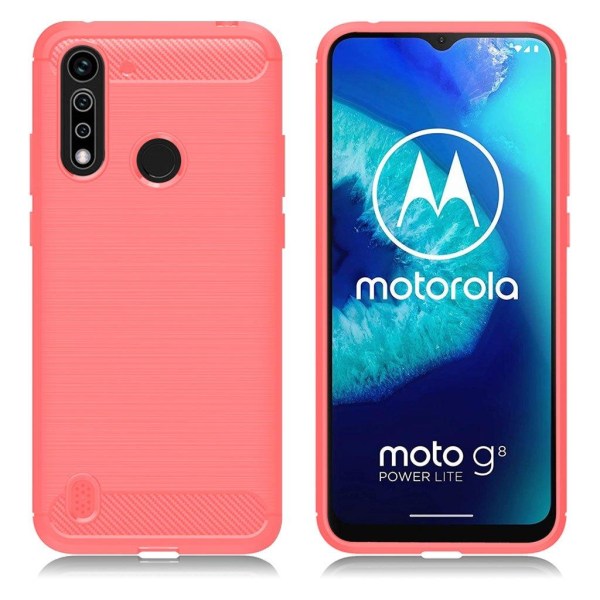 Carbon Flex Motorola Moto G8 Power Lite skal - Röd Röd