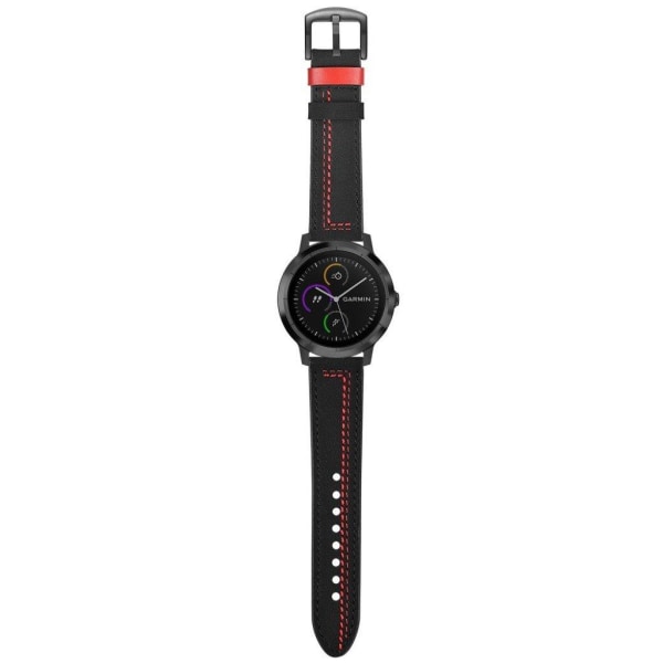 Garmin Vivoactive3 / Vivomove HR stitching genuine leather watch Black