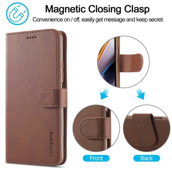 LC.IMEEKE Xiaomi Redmi Note 11E / 11 Prime 5g / M4 5g Flip Etui - Brun Brown