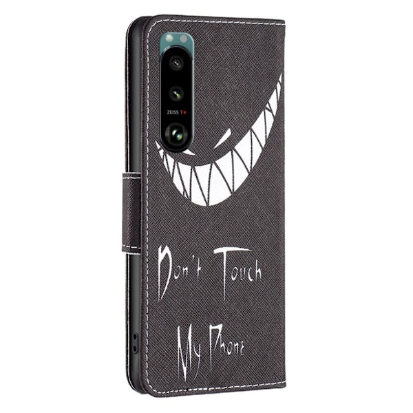 Wonderland Sony Xperia 5 III flip etui - Rør Ikke Ved Min Telefon Black