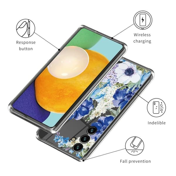 Deco Samsung Galaxy A35 kotelot - Kukkia Blue