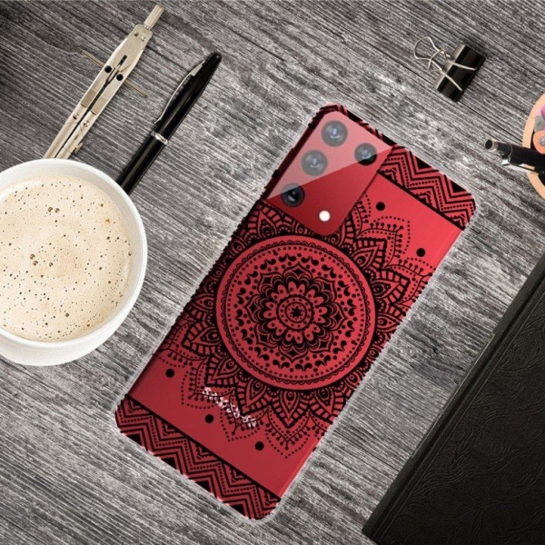 Deco Samsung Galaxy S21 Ultra etui - mandala blomst Black