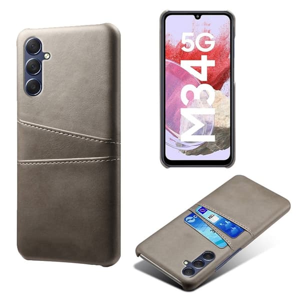 Dual Card Etui Galaxy M34 5g / F34 5g - Grå Silver grey