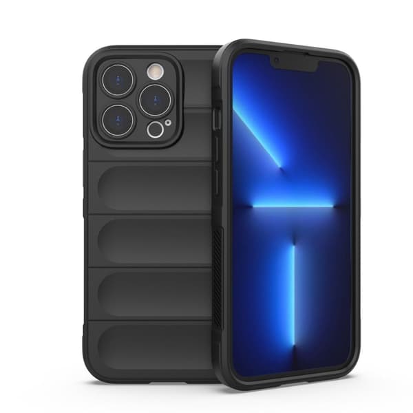 Deksel med mykt grep for iPhone 13 Pro - Svart Black