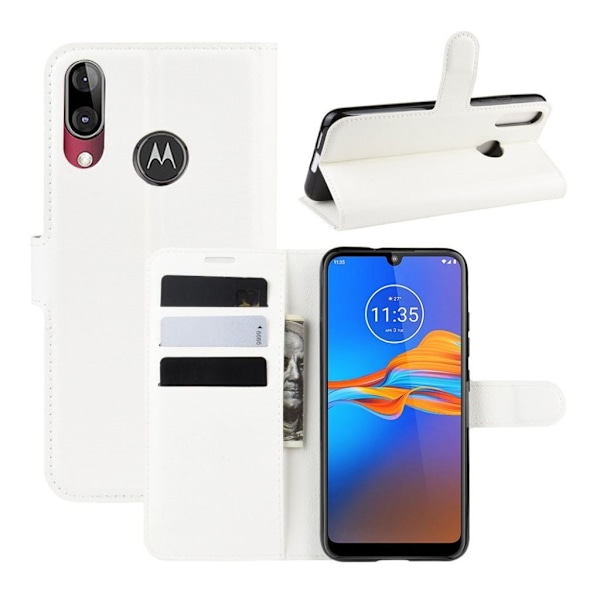 Alpha Motorola Moto E6 Plus Flip Etui - Hvit White