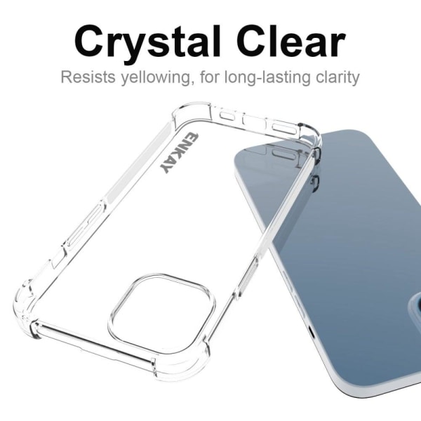 ENKAY genomskinligt droppsäkert fodral för iPhone 14 Transparent