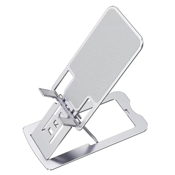 Universal justerbar foldbar telefon- og tabletholder - Sølv Silver grey