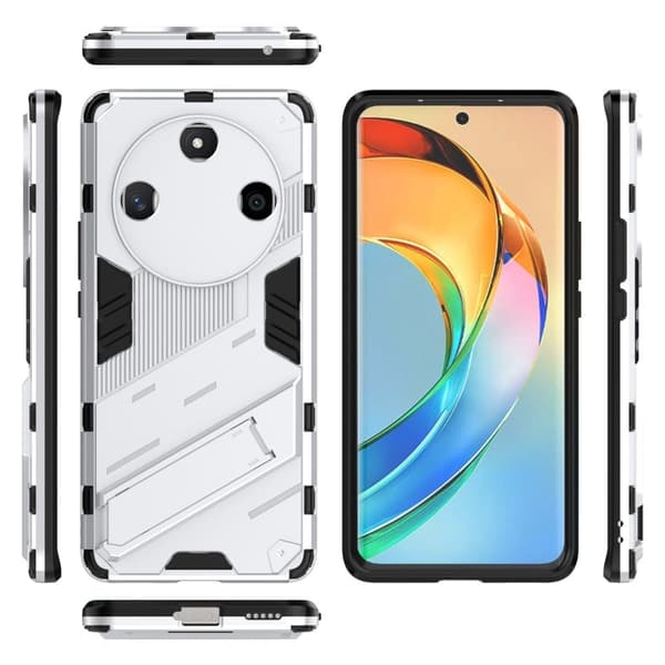 Stødsikker Hybrid Cover med A Moderne Touch til Honor X50 - Hvid White
