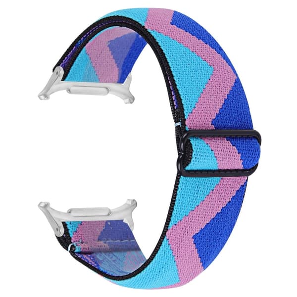 Samsung Galaxy Watch Ultra 47mm urrem med sølvstik, justerbar elastisk håndledsrem - 1# Blue