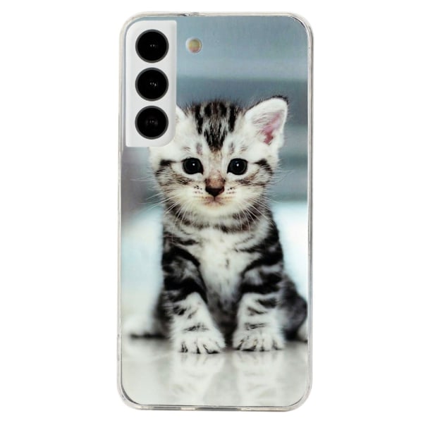 Deco Samsung Galaxy S22 Plus skal - Söt Katt Silvergrå