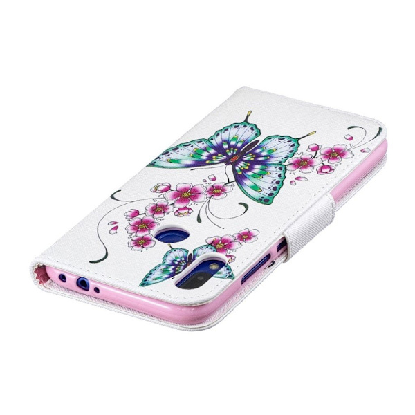 Wonderland Xiaomi redmi Note 7 / Note 7 Pro / Note 7S flip case - Butterfly og Flower Multicolor