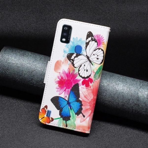 Wonderland ZTE Blade A51 flip kuoret - Kaksi Perhosta Multicolor